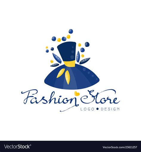 Fashion store logo design template clothes shop Vector Image