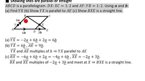 Proving lines are parallel or straight using vectors GCSE - YouTube