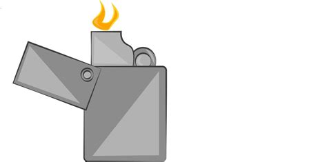 A lighter with a flame, vector or color illustration. 13853381 Vector Art at Vecteezy