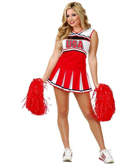 Cheerleader Usa Adult Costume - Cheerleader Costumes