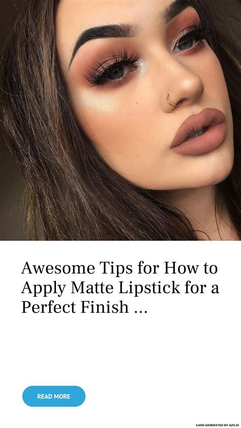 Awesome Tips for How to Apply Matte Lipstick for a Perfect Finish ... | Matte lipstick, Lipstick ...