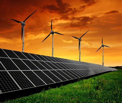 Solar panels and wind turbine — Stock Photo © vencav #7824540