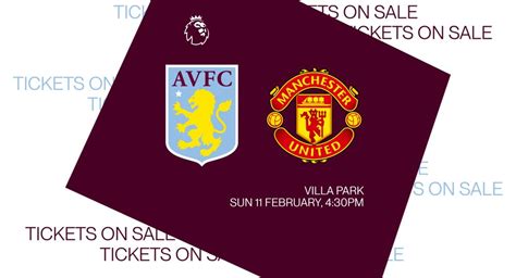 Manchester United ticket details | Aston Villa