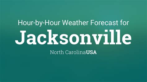 Hourly forecast for Jacksonville, North Carolina, USA