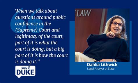 Said@Duke: Slate Legal Analyst Dahlia Lithwick on the Impact of Supreme Court Decisions | Duke Today