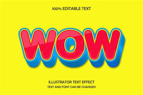 Wow - Text Effect Graphic by 4gladiator.studio44 · Creative Fabrica