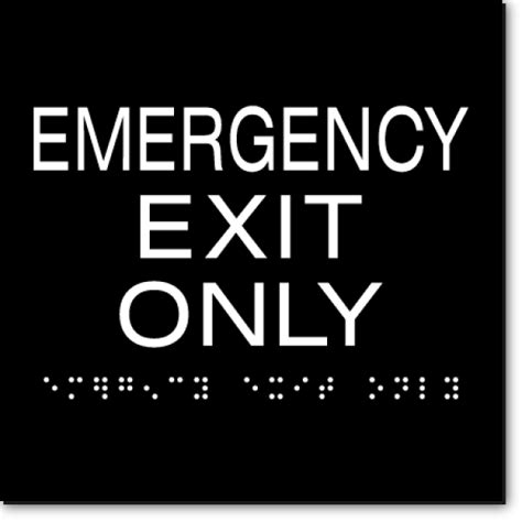 EMERGENCY EXIT ONLY Sign | ADA Sign Factory