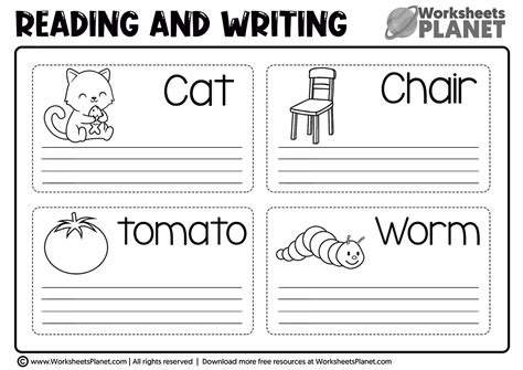 Reading and Writing Worksheets for Kids | Ready to Print