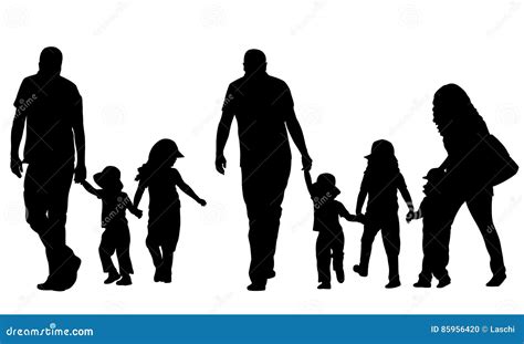 Illustration of Family Holding Hands Stock Vector - Illustration of ...