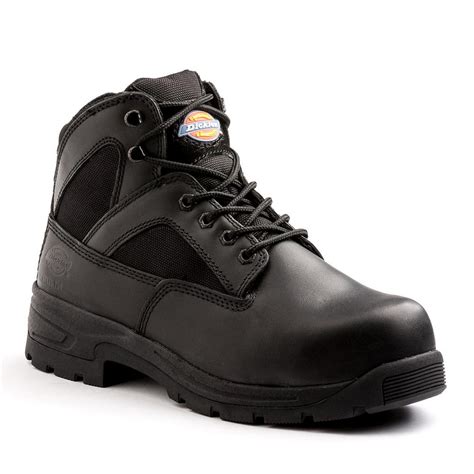 Dickies Men's Buffer 6 in. Work Boots - Steel Toe - Black Size 10.5(M ...