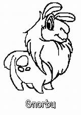 Neopets Gnorbu sketch template