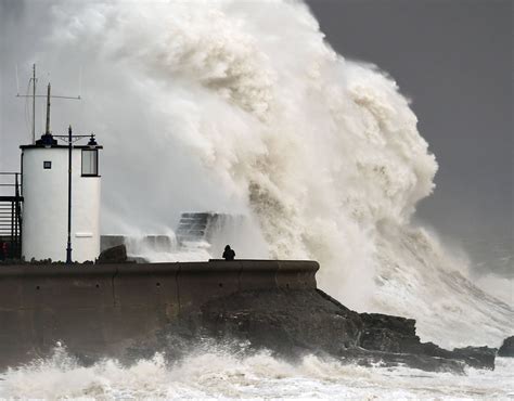 Porthcawl is rocked by huge waves during storm Imogen | Storms, high winds, rain: Wildest UK ...