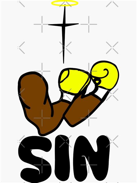 "Fight Sin/Temptation Design Productive Strings Brand" Sticker for Sale ...