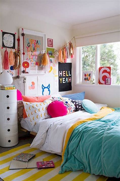 Colorfull Design Bedroom (9) | Colorful bedroom design, Teenage room decor, Girl room