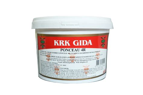 Ponceau 4R E124 Kırmızı Gıda Boyası - Renklendirici 1 KG