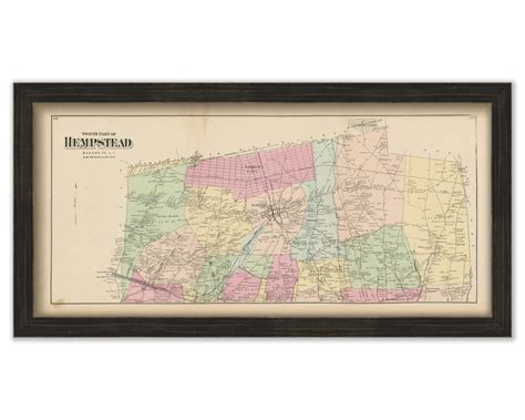 Hempstead, New York 1873 Map, Replica and GENUINE ORIGINAL