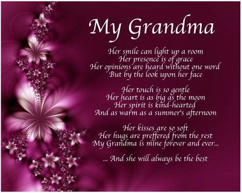 Personalised My Grandma Poem Mothers Day Birthday Christmas Gift ...