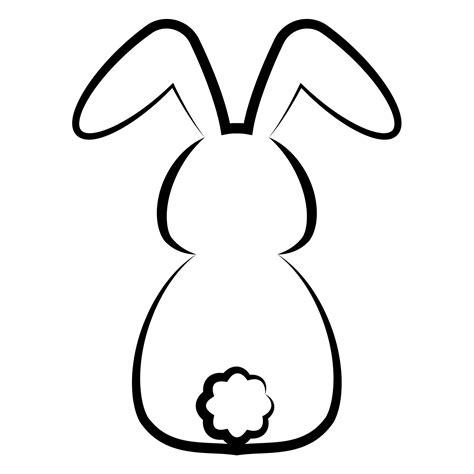 Running Rabbit Clipart Black And White Christmas