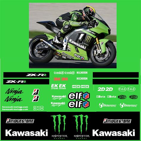 Kawasaki - Kawasaki ZX-RR Monster Energy Race Decal Kit #R-K-ZX-RR-M