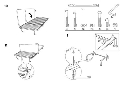 IKEA LYCKSELE FRAME CHAIR BED Assembly Instruction | Page 3 - Free PDF Download (6 Pages)