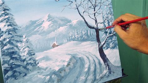 Acrylic Snowy Landscape Painting - pic-zit