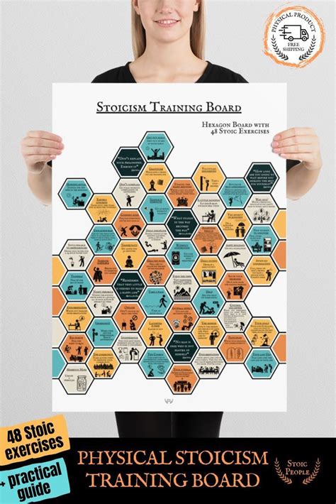 Stoicism Training Board, Stoic Exercises Poster, 48 Stoicism Exercises, Practice Stoicism ...