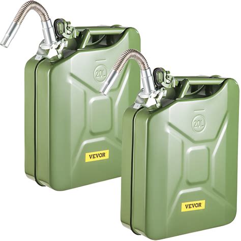 VEVOR Jerry Fuel Can, 5.3 Gallon / 20 L Portable Jerry Gas Can with Flexible Spout System ...