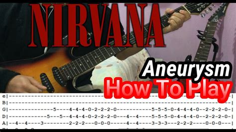 NIRVANA - Aneurysm - GUITAR LESSON WITH TABS - YouTube