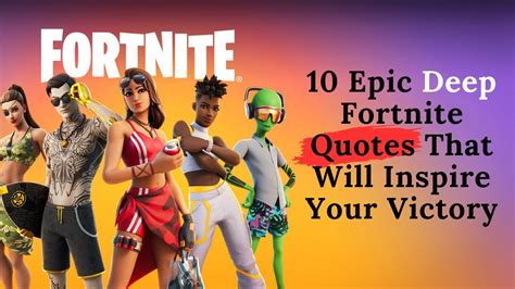 10 Epic Deep Fortnite Quotes That Will Inspire Your Victory - YouTube