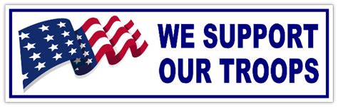 We Support Our Troops Sticker 101 | Military Bumper Stickers | Templates (Click on a Category ...