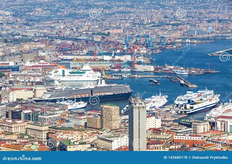 Sea Port of Naples, Italy editorial stock photo. Image of outdoors - 142680178