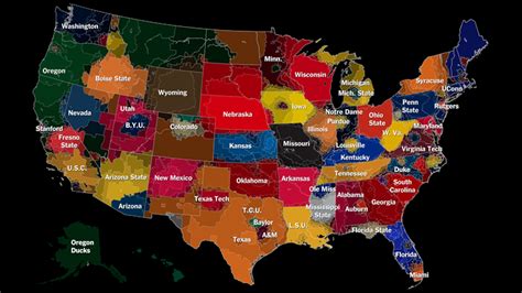 Interactive map: where do your college football loyalties lie? | thv11.com