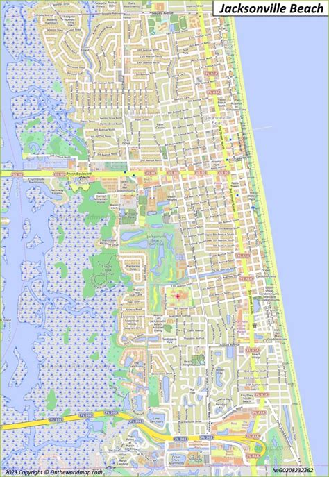 Jacksonville Beach Map | Florida, U.S. | Discover Jacksonville Beach with Detailed Maps