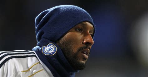 Nicolas Anelka warming up for Chelsea ahead of their Premier League match against Bolton ...