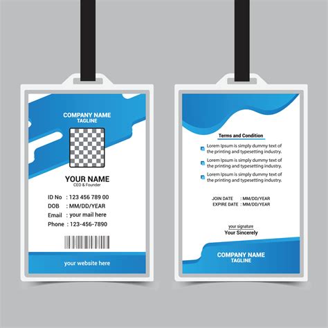 Corporate Id card design template company employee id card design ...