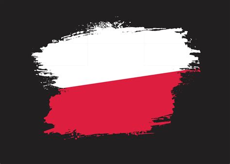 Colorful hand paint Poland grungy flag vector 16830267 Vector Art at ...