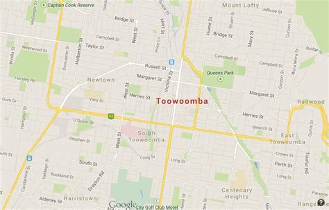 Map of Toowoomba