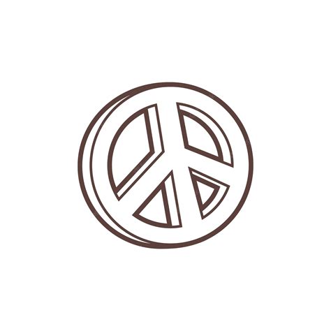 Premium Vector | Peace symbol. vector linear illustration.