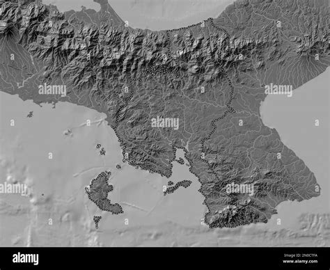 Veraguas, province of Panama. Bilevel elevation map with lakes and rivers Stock Photo - Alamy