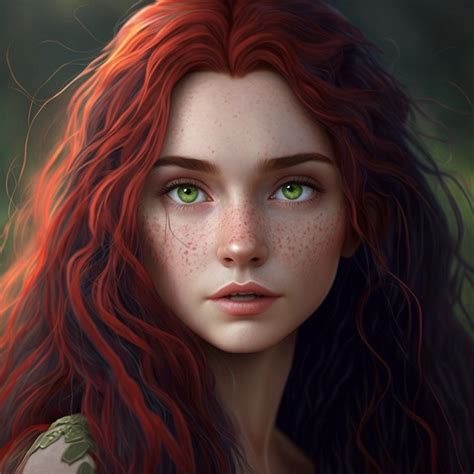 Natural Beauty with Red Hair and green Eyes by itsMe1809 on DeviantArt