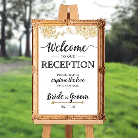 Wedding reception sign welcome to our reception help us | Etsy