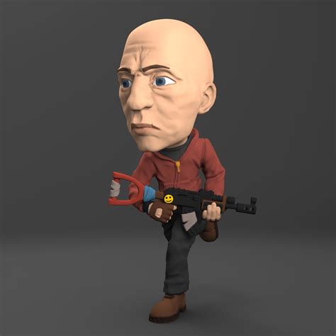 Cartoon Character sculpt from game Rust 3D Model $9 - .fbx .obj .max - Free3D