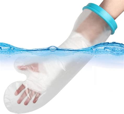 SunshineFace Waterproof Arm Cast Cover, Reusable Shower Wound Protector ...