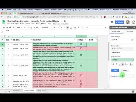 Spreadsheet Magic for Assignment Tracking - YouTube