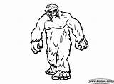 Coloring Pages Yeti Snow Sketch Page sketch template
