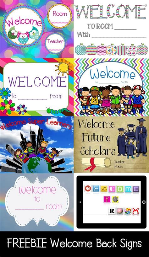 Editable Welcome Back Posters FREEBIE! | Teacher freebies, First grade freebies, Freebie