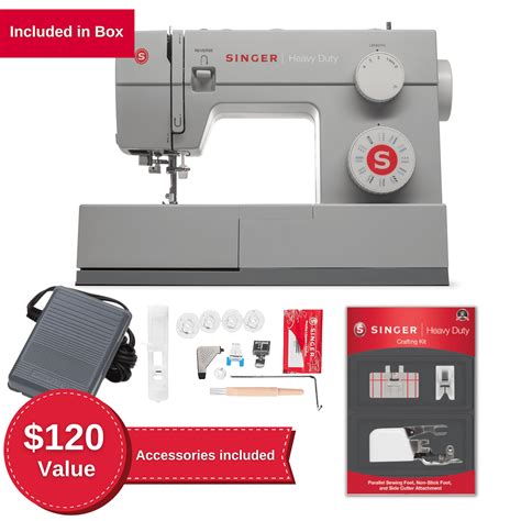 SINGER® Ultimate Heavy Duty Value Bundle - 44S Heavy Duty Sewing Machine with Heavy Duty ...