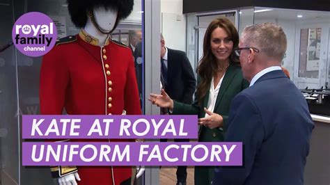 Princess Catherine Visits Royal Guard Uniform Factory - YouTube