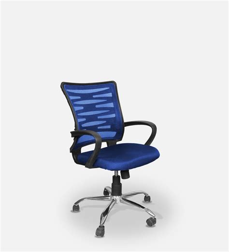 Buy Mid Back Ergonomic Chair In In Blue Colour Colour Online - Ergonomic Chairs - Ergonomic ...