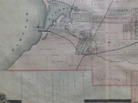 1877 Original Antique Map of Whitby Ontario ONTARIO HISTORICAL MAPS – D ...